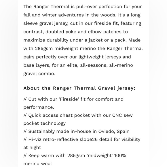 NWOT Cima Coppi Wool Ranger Thermal Jersey - Picture 12 of 13